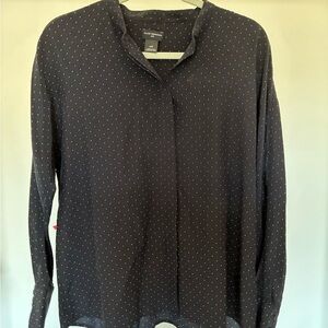 Club Monaco Black Polka Dot Blouse